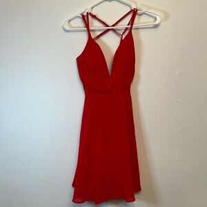 Charlotte Russe XSmall Red Crisscross back dress
